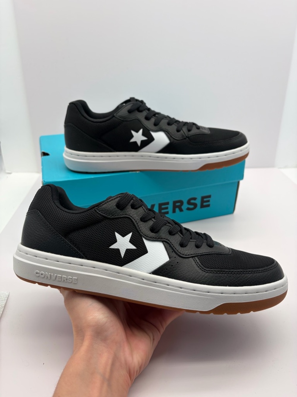 Converse Black and White Low-Top Star Sneakers